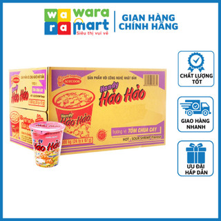 Combo 3mì ly hảo hảo chua cay 67g sợi mì vàng dai ngon , nước súp tôm chua cay hảo hảo chua ngọt