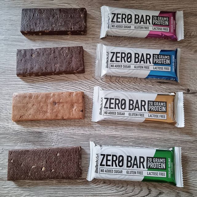 Thanh bánh protein bar năng lượng hộp 20 cái  ZERO BAR hàm lương protein cao từ thương hiệu BIOTECHUSA