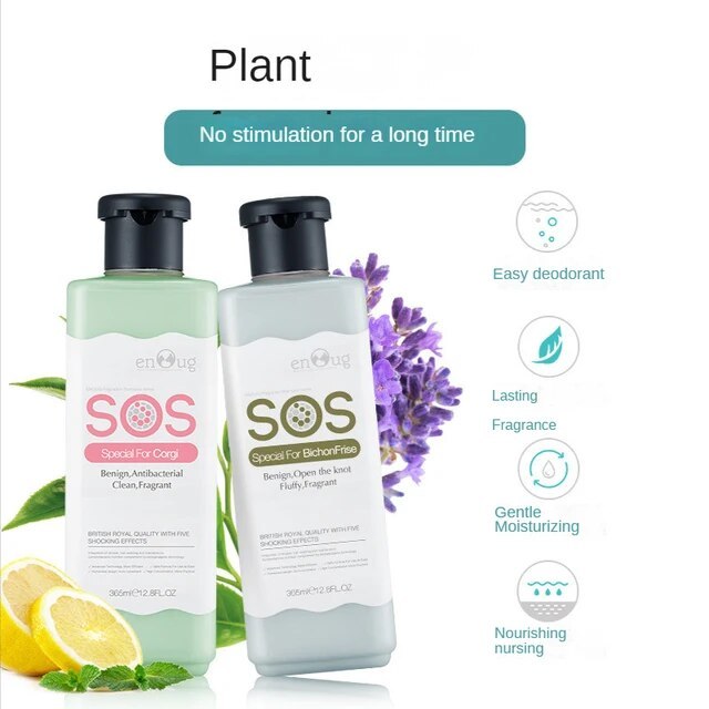 Sữa tắm cho chó mèo SOS 530ml poodle, lông trắng, lông tối màu - Sữa tắm chó mèo