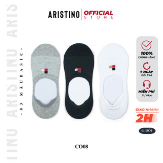 Tất lười nam ARISTINO Bizmen CO08 vớ giày lười cotton kháng khuẩn thoáng khi khử mùi chống hôi chân chống trượt gót