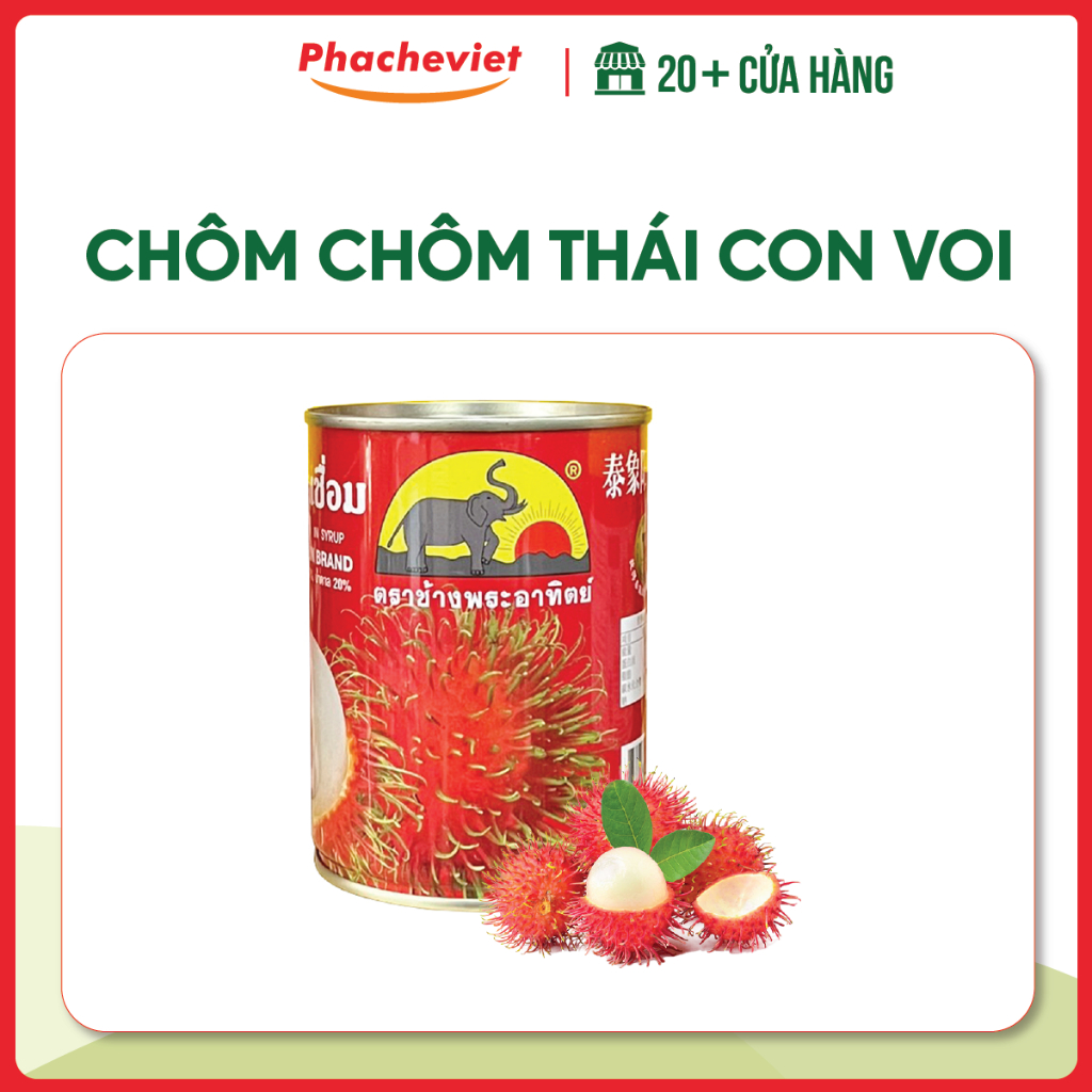 Chôm Chôm Thái Lan Con Voi hộp 565gr