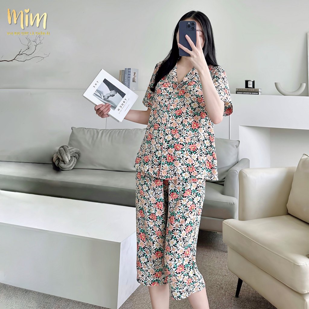 Đồ bộ Pijama lửng Bạch Mi mềm mát, thoải mái mặc nhà, phom bigsize Mĩm Store