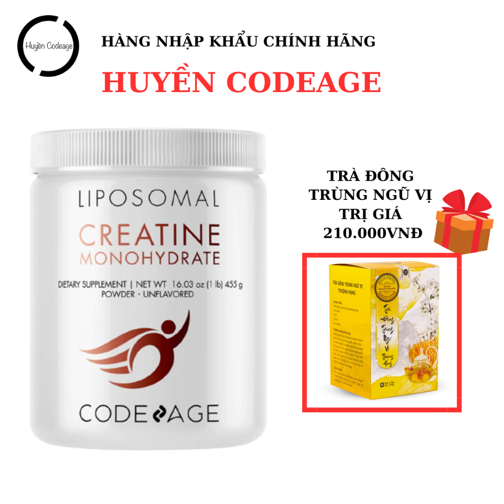Bột uống Creatine Codeage Lipsosomal Creatine Monohydrate 455g - kemb