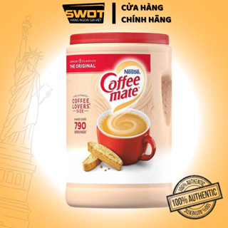 Bột cà phê hòa tan Nestle Coffee Mate Mỹ 1.5Kg, Bột sữa pha cà phê Mỹ cao cấp, thơm béo, vị ngon hảo hạng