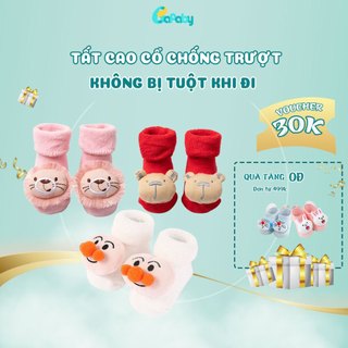 Tất Cho Bé Sơ Sinh 1 2 3 4 Tuổi BAFABY Chống Trượt Mùa Đông Cổ Cao Siêu Cute - 005