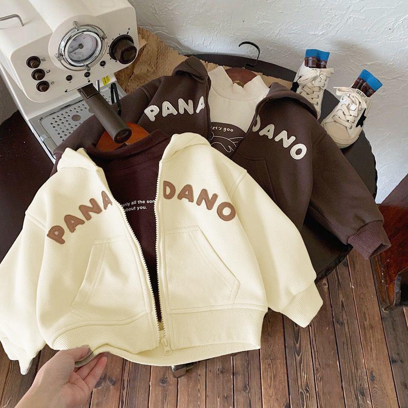 -TE517 Áo khoác hoodie lót lông nhung dày và ấm cho bé, áo khoác Hokihakids chất nỉ lông siêu mềm từ 8-16kg