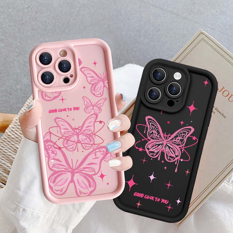 Ốp lưng iphone camera viền cao butterfly 6/6s/6plus/7/8/plus/x/xs/11/12/13/14/15/pro/max/plus/promax - Awifi Case U2-2