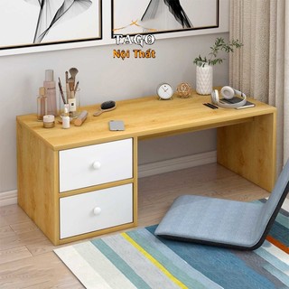 Bàn trang điểm bệt có ngăn kéo chất liệu gỗ MDF phủ Melamine cao cấp của nội thất TAGO ND65