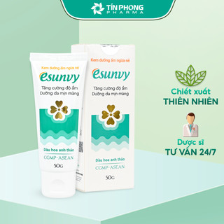 Kem Dưỡng Ẩm, Chống Nẻ Esunvy Tăng Cường Độ Ẩm, Dưỡng Da Mặt, Da Tay, Làm Mềm Da An Toàn Dịu Nhẹ Tuýp 50g TMP012