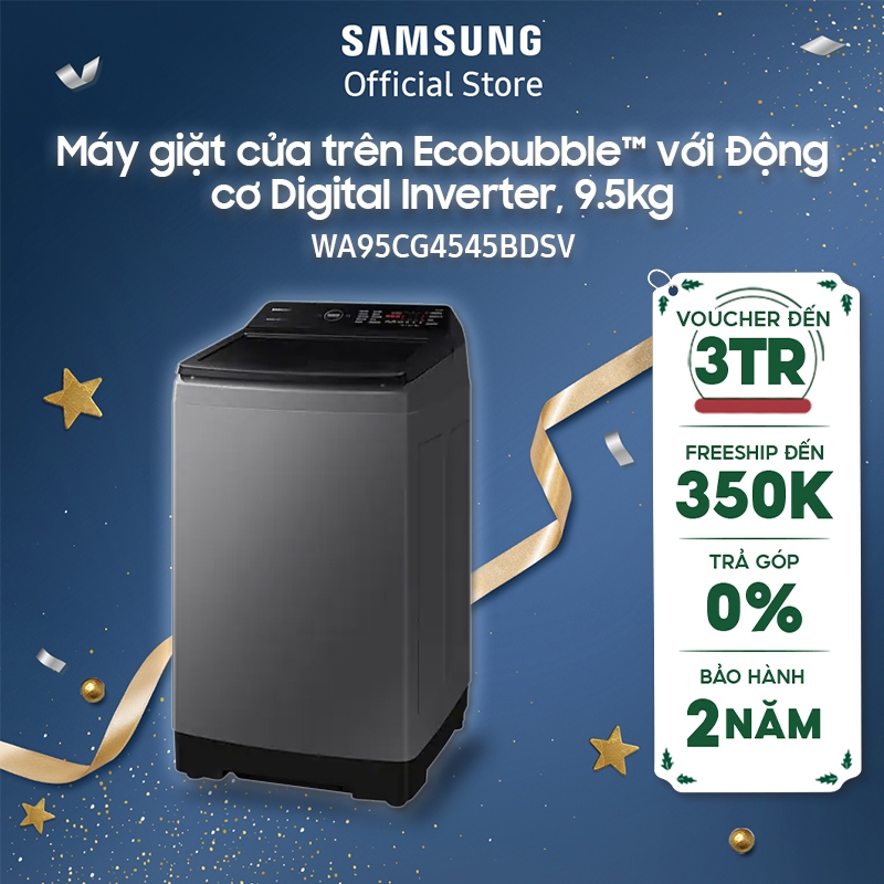 Máy giặt Samsung cửa trên Ecobubble với Động cơ Digital Inverter 9.5kg WA95CG4545BDSV