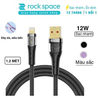 Dây Sạc nhanh ip Rockspace Z21 chuẩn sạc nhanh dây dù dài 1m siêu bền-Hàng bảo hành 12 tháng