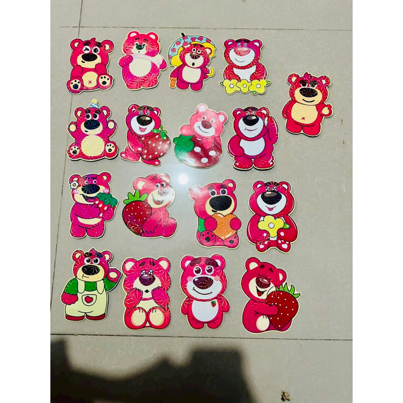 Combo 100 lì xì chibi gấu dâu LOSTO 2024 phản quang lấp lanh