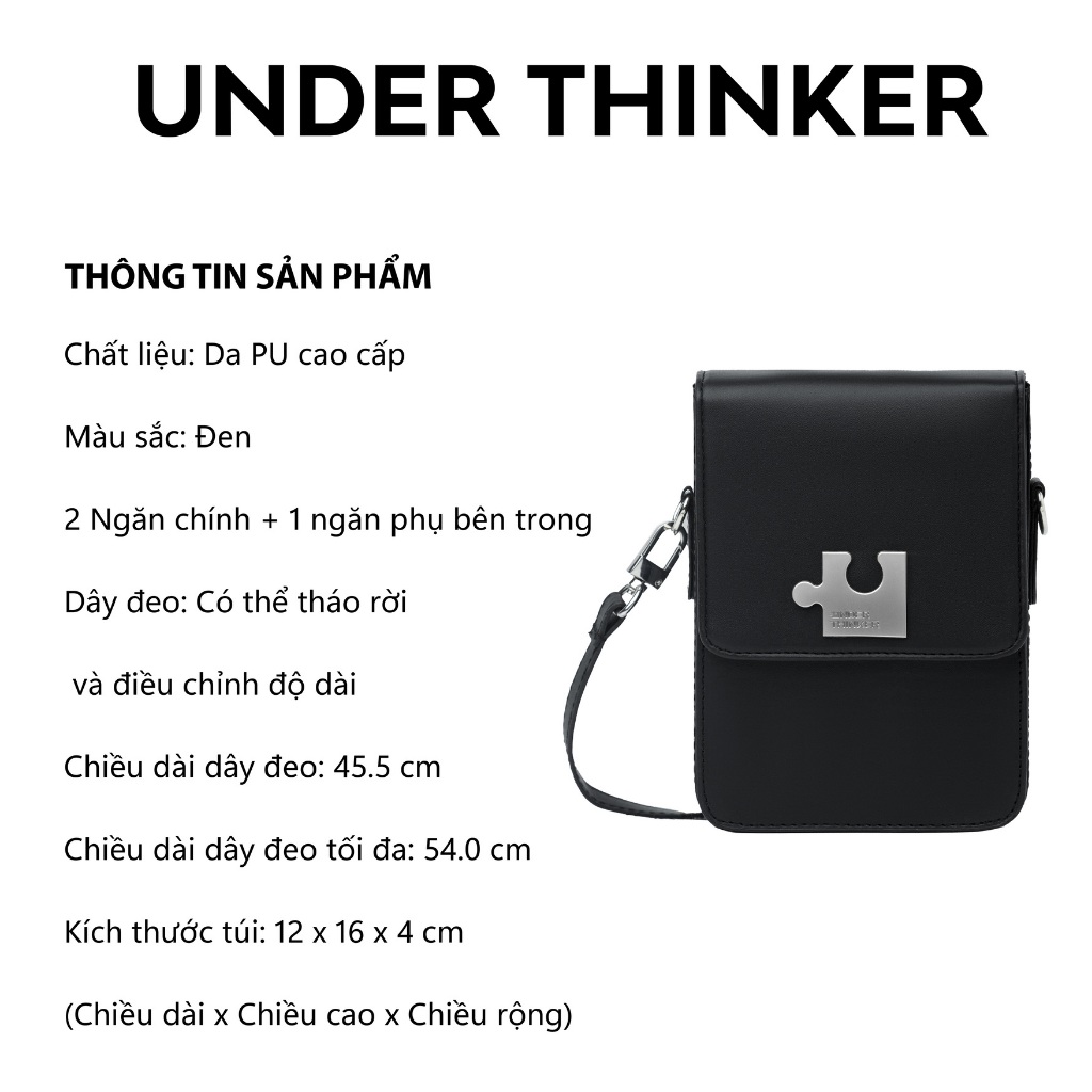 Túi Da Nam Nữ PHONE BAG Dập Chìm Cao Cấp Chính Hãng UnderThinker
