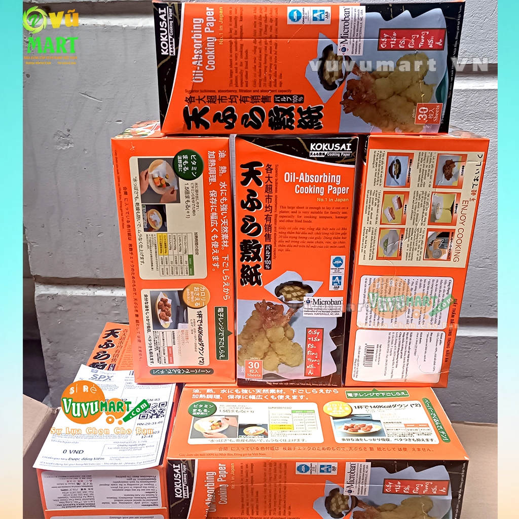 Giấy Thấm Dầu Thực Phẩm Kokusai: Thấm Hút Lọc Dầu Mỡ sôi trên 100 độ - JAPAN - An Toàn Sức Khỏe - Gia Đình; Nhà Hàng