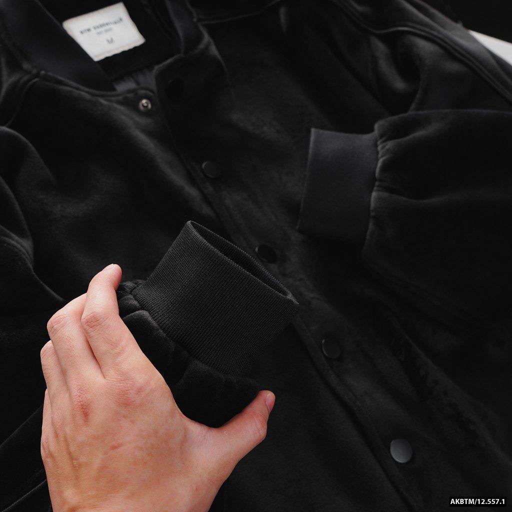 Áo khoác BTM allblack velvet jacket - 12.557