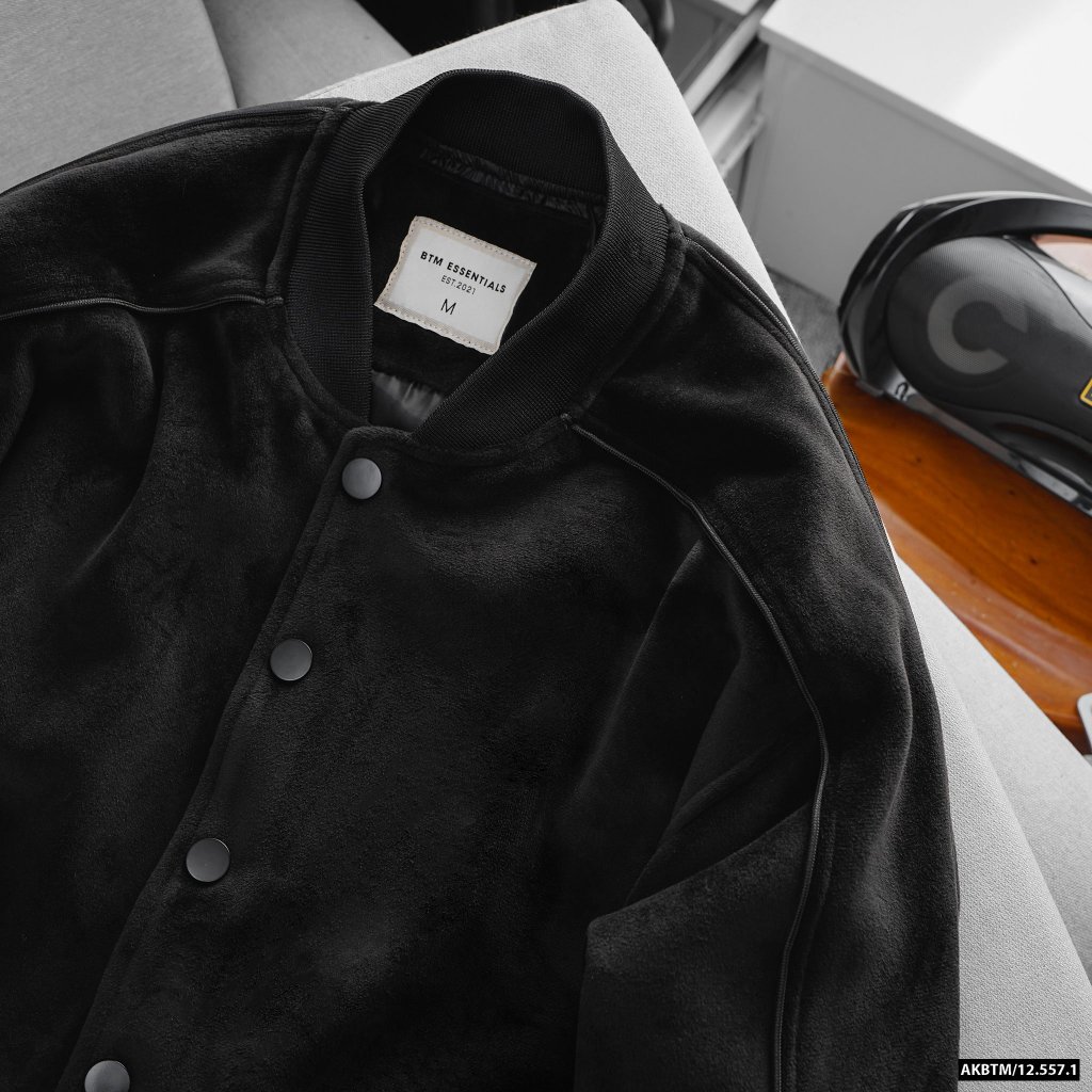 Áo khoác BTM allblack velvet jacket - 12.557