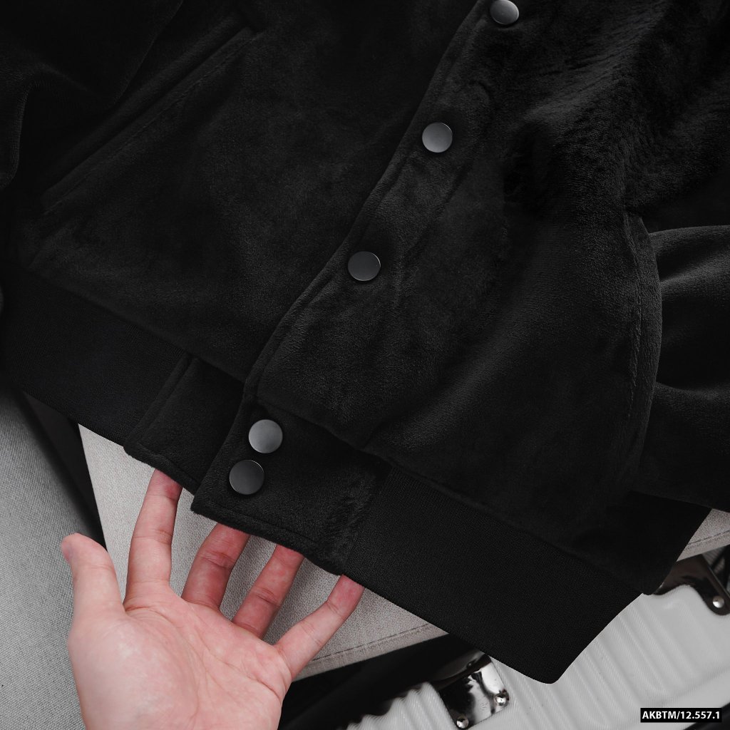 Áo khoác BTM allblack velvet jacket - 12.557