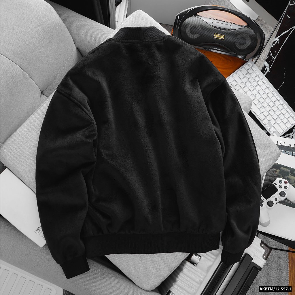 Áo khoác BTM allblack velvet jacket - 12.557