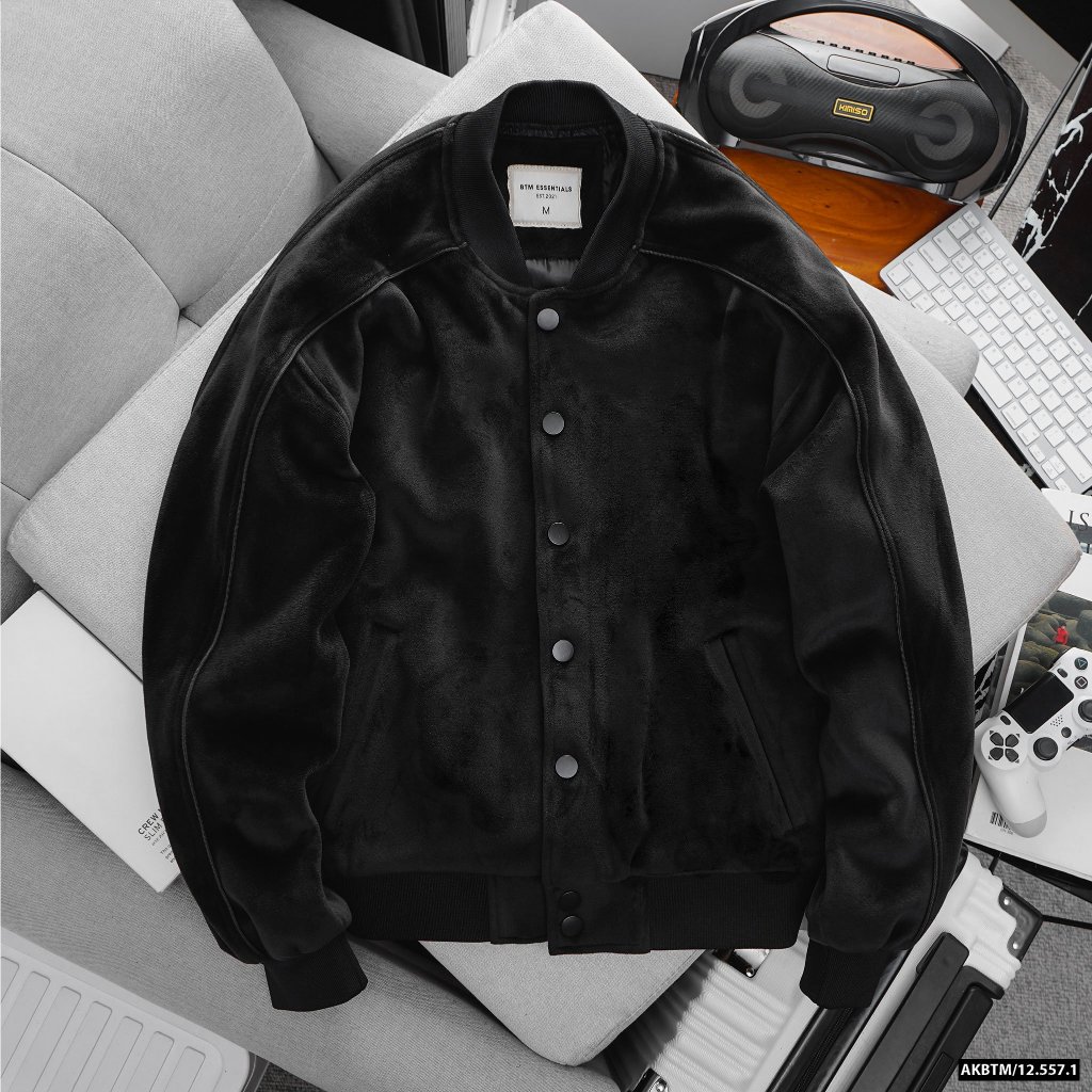 Áo khoác BTM allblack velvet jacket - 12.557