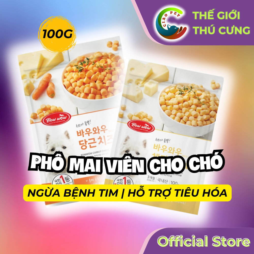 Phô mai viên Bowwow | Hỗ trợ tiêu hoá | Bổ sung canxi | Ngăn ngừa béo phì