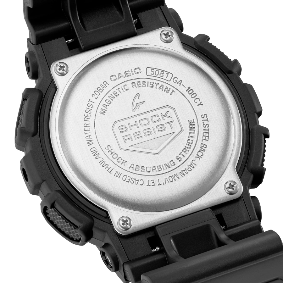 Đồng hồ Nam Dây Nhựa Casio G-Shock GA-100CY-1A chính hãng bảo hành 5 năm Pin trọn đời