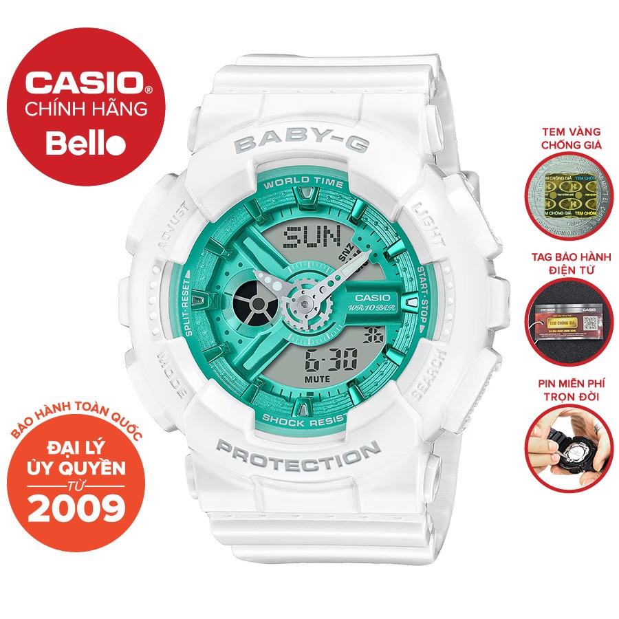 Đồng hồ Casio Baby-G Nữ BA-110XWS-7ADR chính hãng bảo hành 5 năm Pin trọn đời