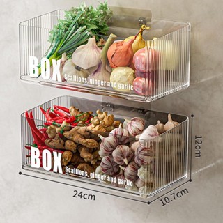  Hộp đựng hành tỏi tránh chất liệu nhựa kèm miếng dán treo tường  24x12x10 cm  