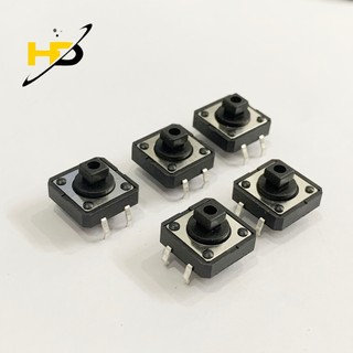 Combo 10 nút nhấn reset 12x12x7.3mm loại màu đen 4 chân cắm
