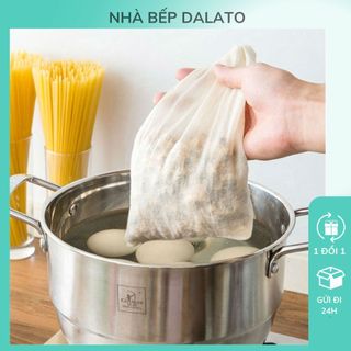 Túi lọc trà dây rút,túi vải lọc trà sữa,cà phê, lọc ướp trà sữa,nấu thuốc bắc,hầm xương nấu phở đồ nhà bếp dalato