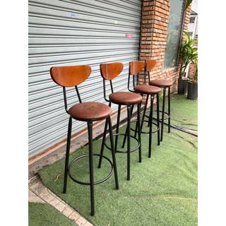 Ghế cafe quầy bar nệm màu cánh gián , ghế cao 75cm quầy bar mới 💯