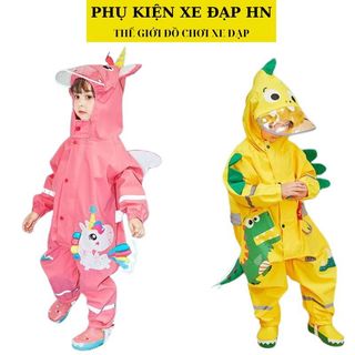 Áo mưa trẻ em , áo mưa cho bé trai bé gái bộ quần áo mưa liền quần Hàn quốc có phản quang chống thấm tốt