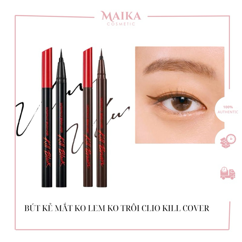 (Mã NSF020280 giảm 80K) KẺ MẮT NƯỚC CLIO KILL BLACK SUPERPROOF BRUSH LINER
