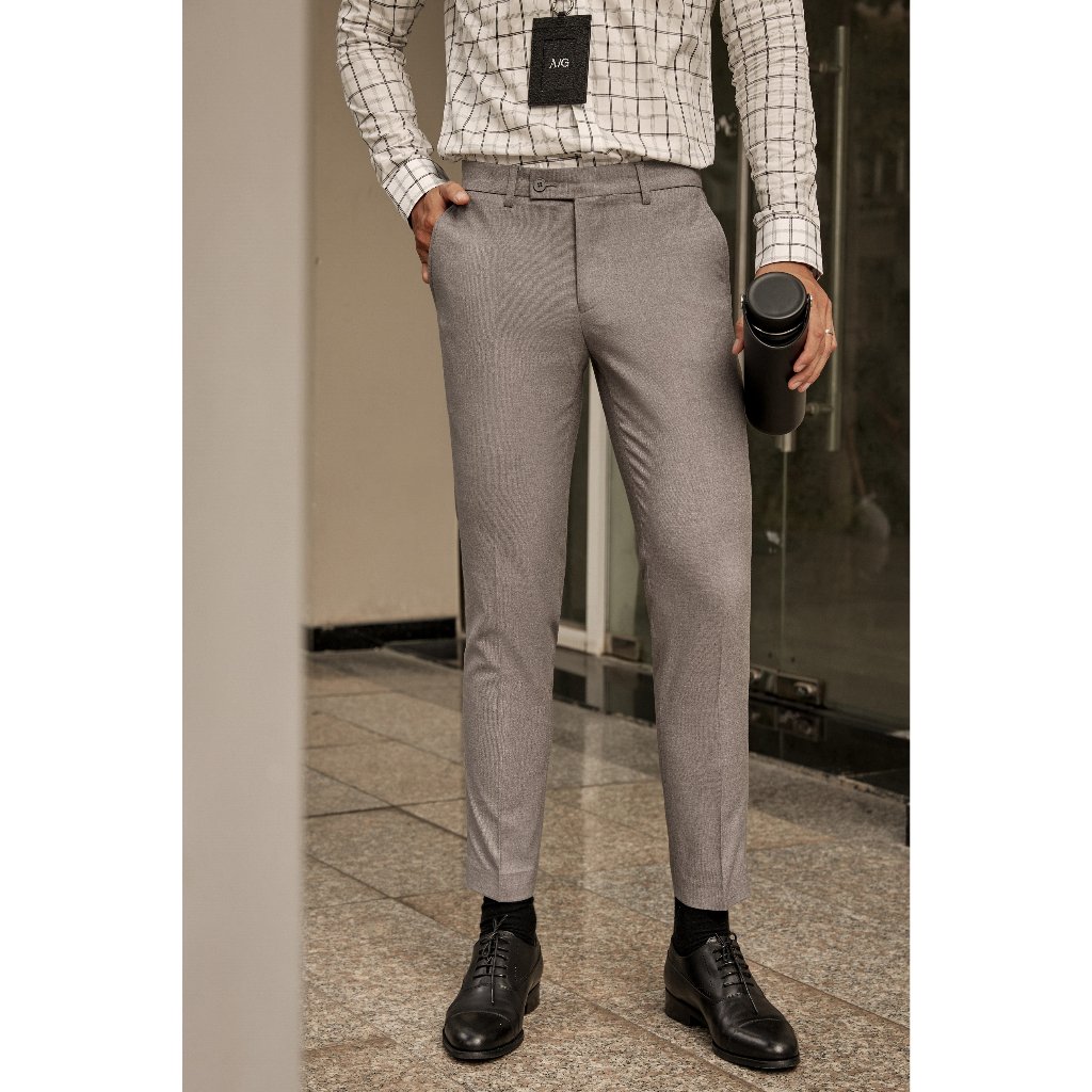 Quần Tây Americus Gosani Phom Slimfit màu Nâu và Xám
