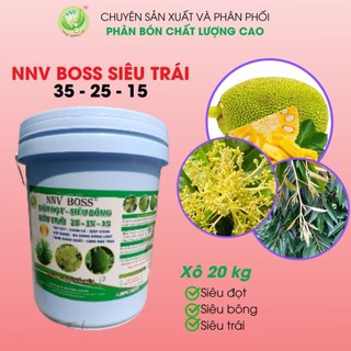 Phân bón npk 35-15-15 nnv boss xô 20kg - siêu đọt, siêu bông, siêu trái