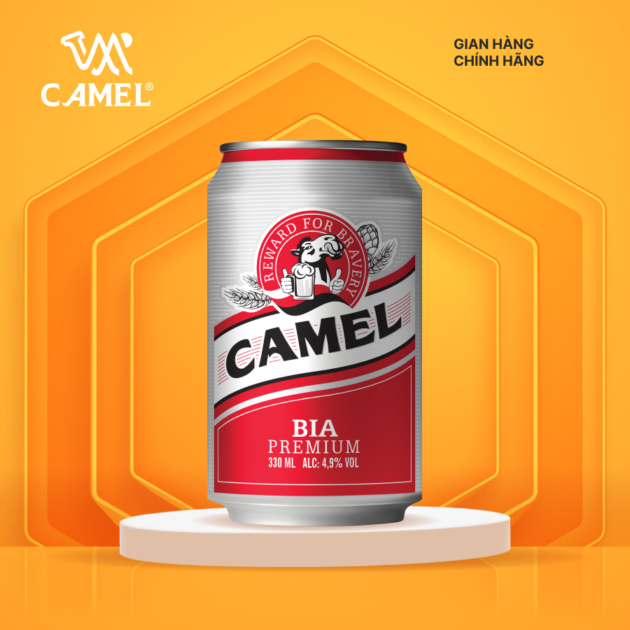 Thùng 24 lon bia Camel Premium Chính Hãng (330ml/lon)
