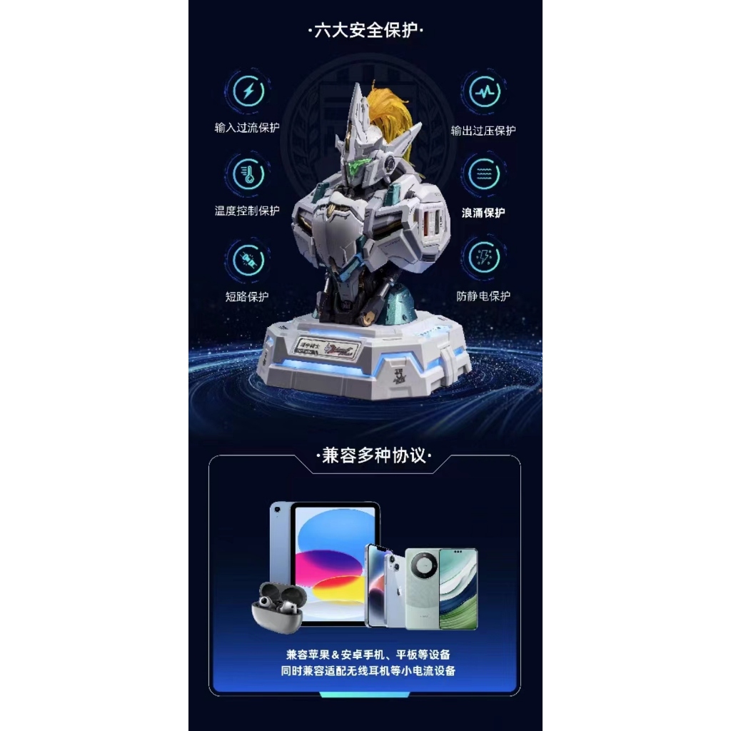 Mô Hình Lắp Sẵn Sạc Nhanh Progenitor Effect MCT-E02 Lancelot Bán Thân Quick Charger MoShow Có LED