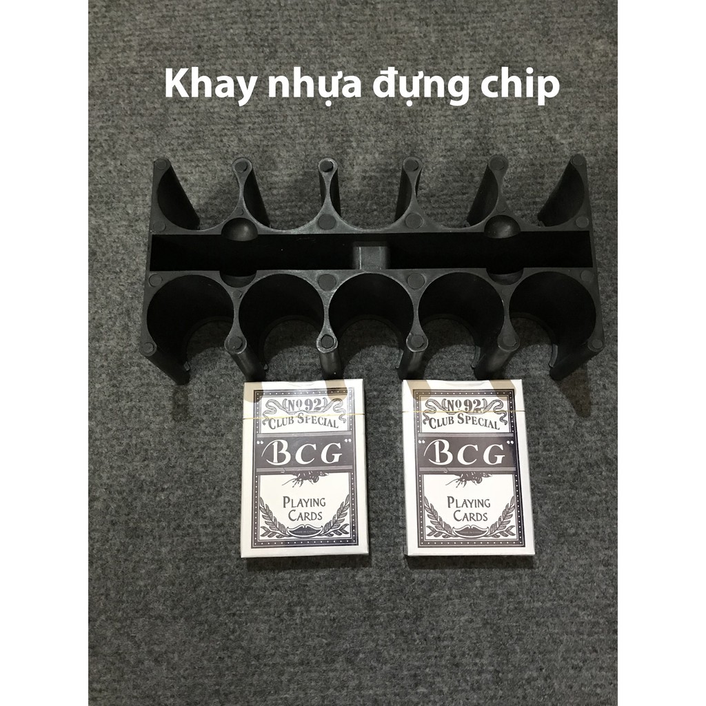 Bộ Poker Hộp Sắt Loại 100 và 200 chip có số (phỉnh poker) Hàng Nhập khẩu Cao Cấp