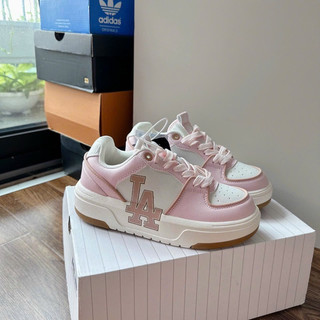 Giày sneaker MLB line LA hồng Siêu Cấp full box miễn phí ship Giày mlb line hồng