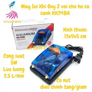 MÁY SỦI OXY SOBO SB 348 ( 2 VÒI )( Tặng kèm dây oxi và viên sủi oxi)