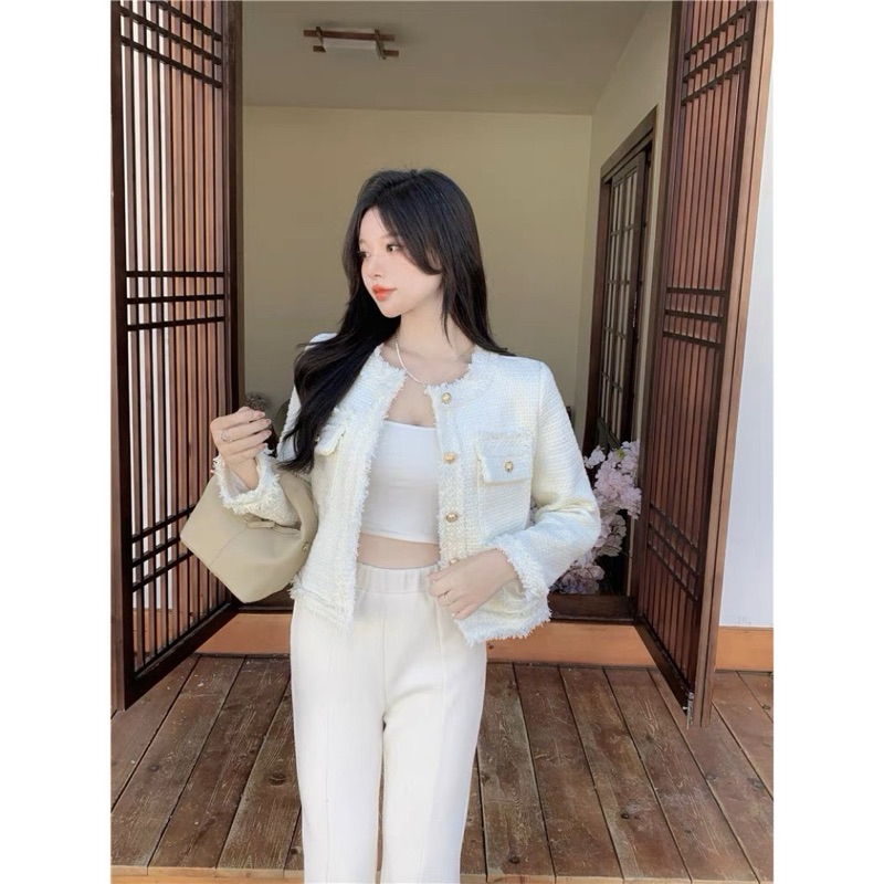 Pass áo khoác dạ tweed