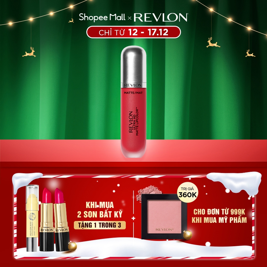 Son kem lì siêu nét Revlon Ultra HD Matte Lipcolor 5.9ml