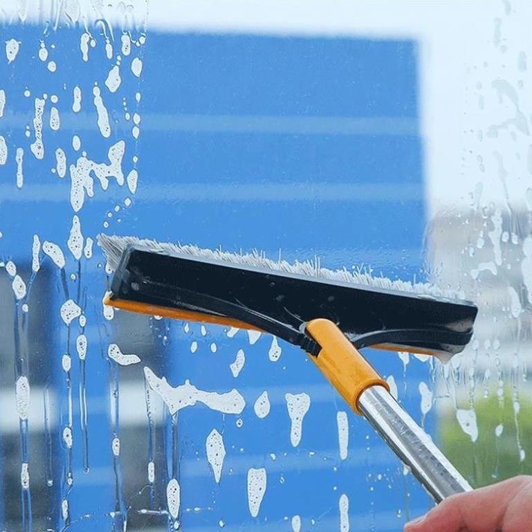 Cây chổi cọ sàn nhà vệ sinh dododios-S1 thông minh, bàn chải chà sàn nhà tắm và gạt nước đa năng cao cấp cán nhôm