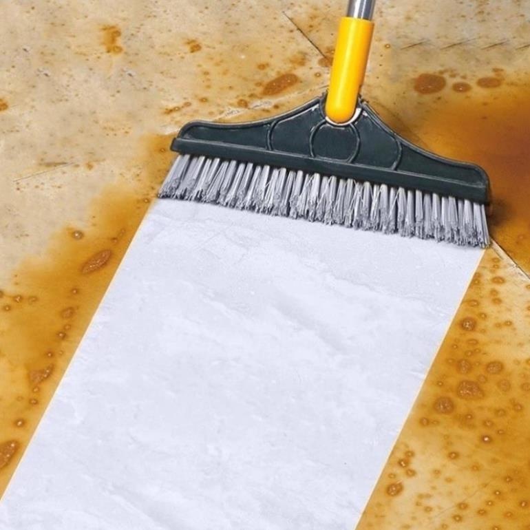 Cây chổi cọ sàn nhà vệ sinh dododios-S1 thông minh, bàn chải chà sàn nhà tắm và gạt nước đa năng cao cấp cán nhôm