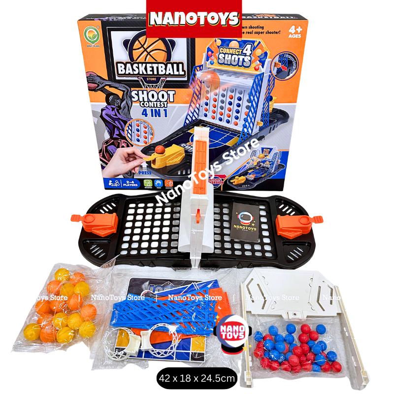 Đồ chơi bóng rổ để bàn, hockey, bóng chày, bóng đá, bowling mini, khúc côn cầu trên băng - NANOTOYS STORE