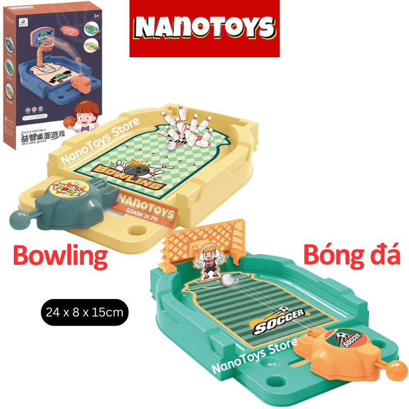 Đồ chơi bóng rổ để bàn, hockey, bóng chày, bóng đá, bowling mini, khúc côn cầu trên băng - NANOTOYS STORE