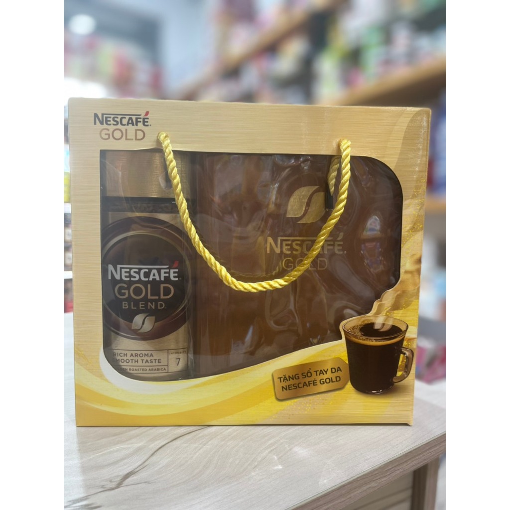 Date 05/2024  Cà phê hòa tan cao cấp Nescafe Gold Blend Xuất xứ Anh 200g + Tặng kèm số tay