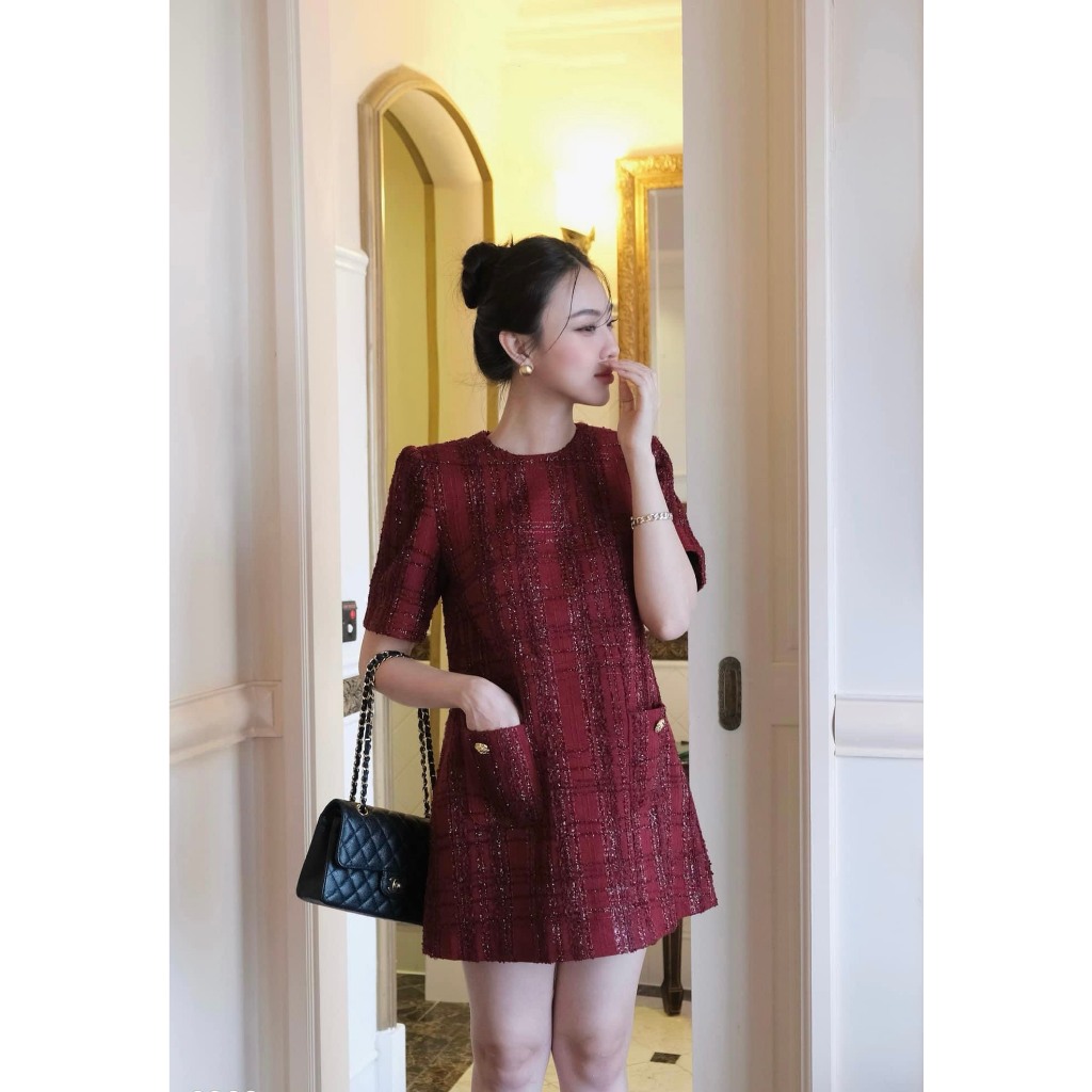Váy Dạ Suông Đính Khuya Đồng Siêu Xinh - LIING