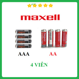 Pin tiểu lớn AA , pin đũa nhỏ aaa Maxell combo 4 viên