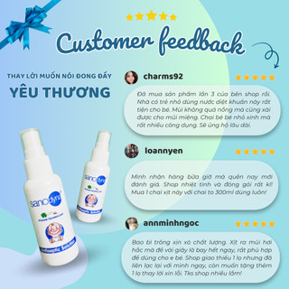 [FULL COMBO] Xịt khuẩn cho bé sơ sinh Sanodyna Baby (xịt 50ml+xịt 300ml+lõi 300ml+can 2L )