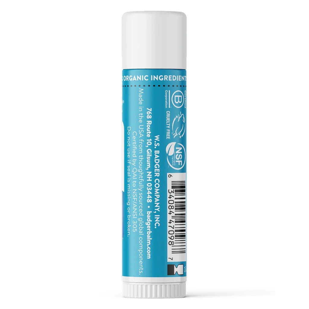 Son Dưỡng Môi Chống Nắng Thành Phần Hữu Cơ Lành Tính BADGER Mineral Sunscreen Lip Balm SPF 15 An Toàn Mẹ Bầu Em Bé
